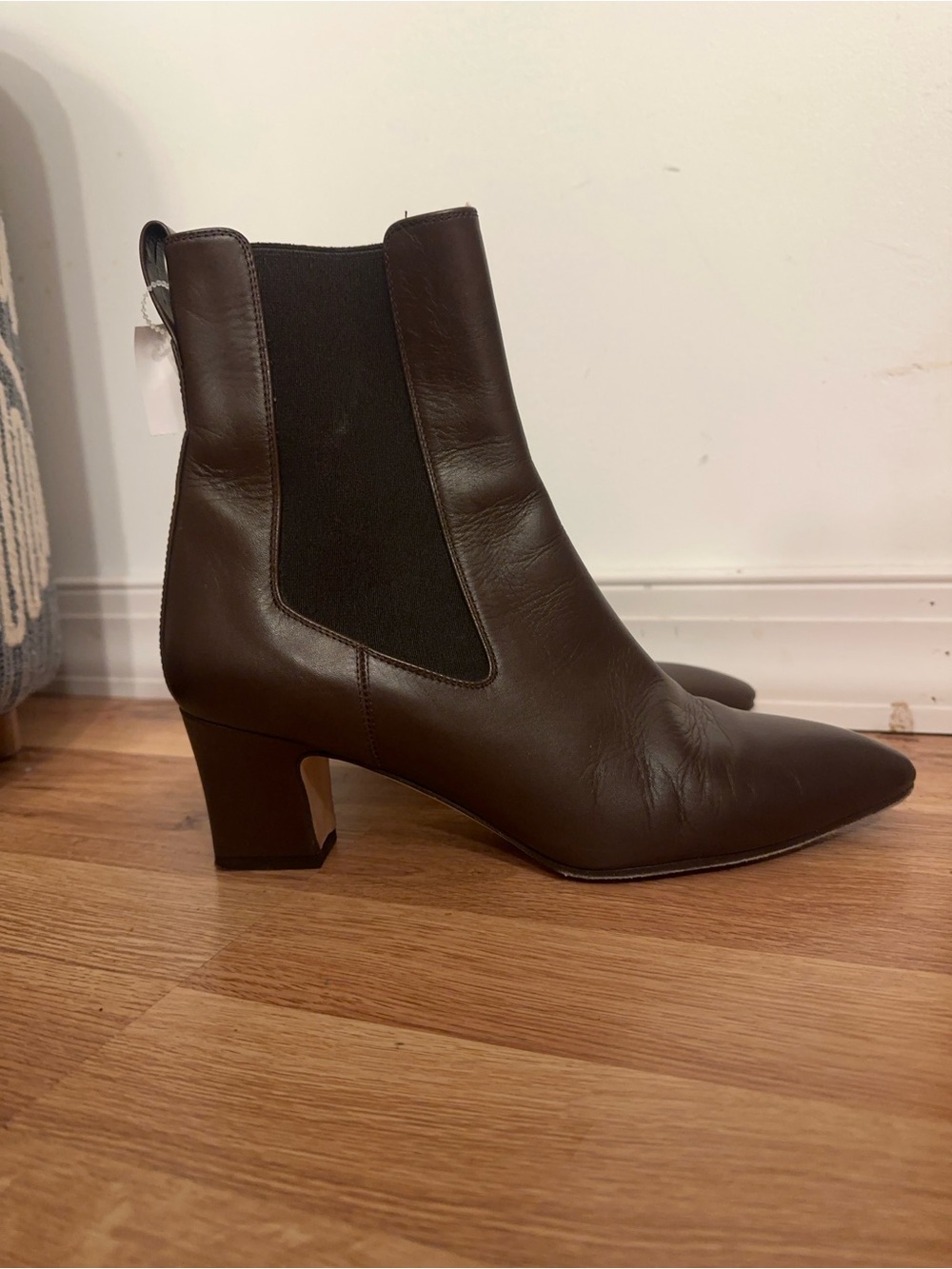 Inez Women's Brown Leather Ankle Boots